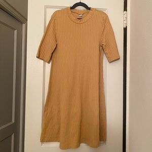 Uniqlo Yellow Cotton Dress Size Small